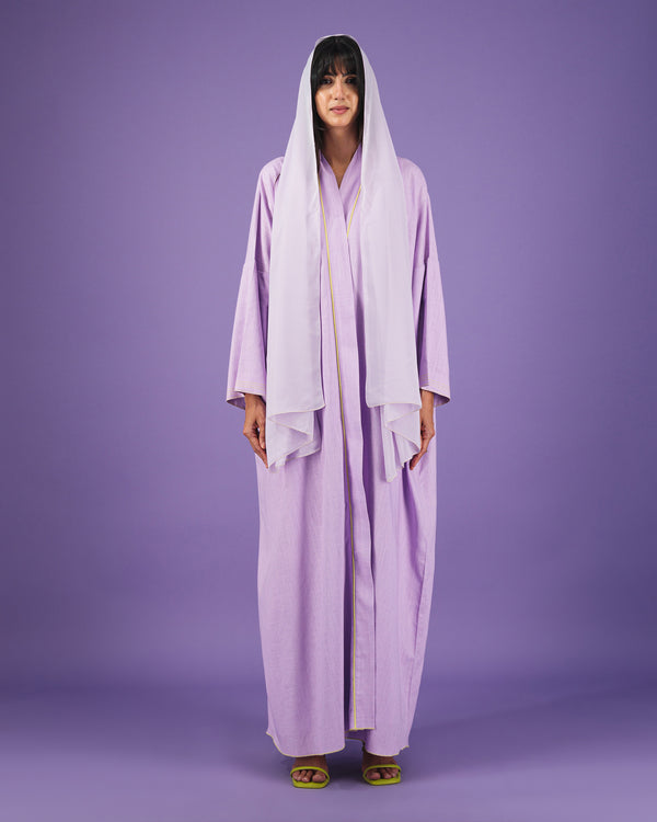Linen Abaya | Lilac