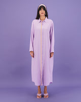 Button down Linen Dress | Lilac