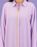 Button down Linen Dress | Lilac